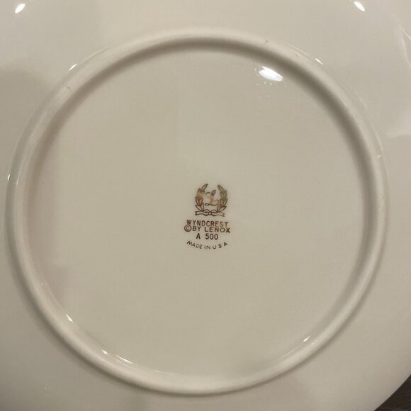 Lenox Wyndcrest Porcelain Salad Plates 8 Inch‎ Set Of 3 USA Vintage Floral MCM - Picture 3 of 3